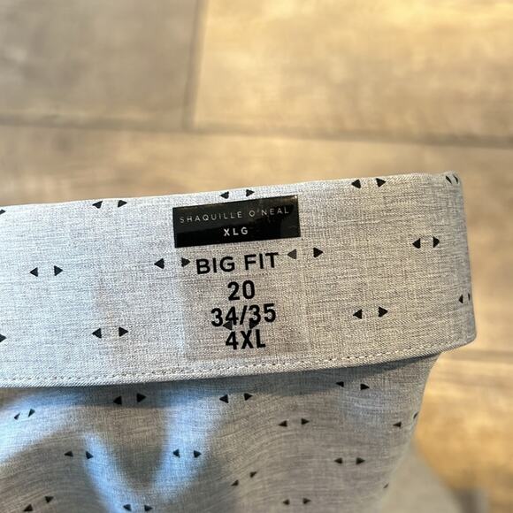 NWT Shaquille O'Neal Big Tall Button Down Long Sleeve Pattern Dress Shirt 4XLG - Picture 11 of 12